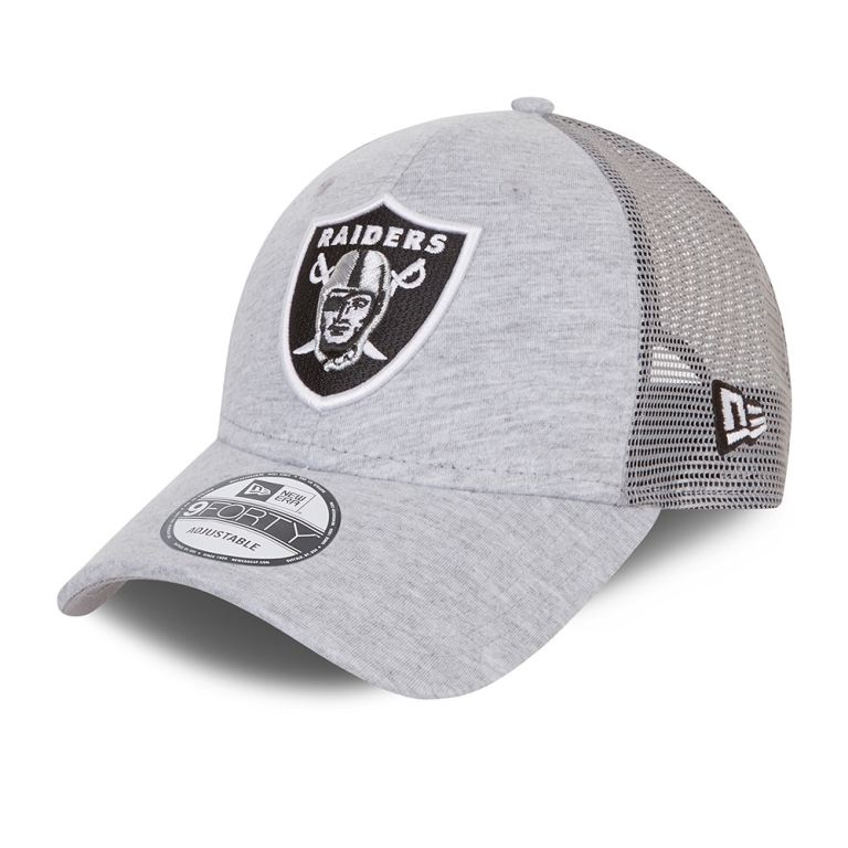 Gorras New Era Nfl Grises - Las Vegas Raiders Home Field 9FORTY Trucker 70538RGUC